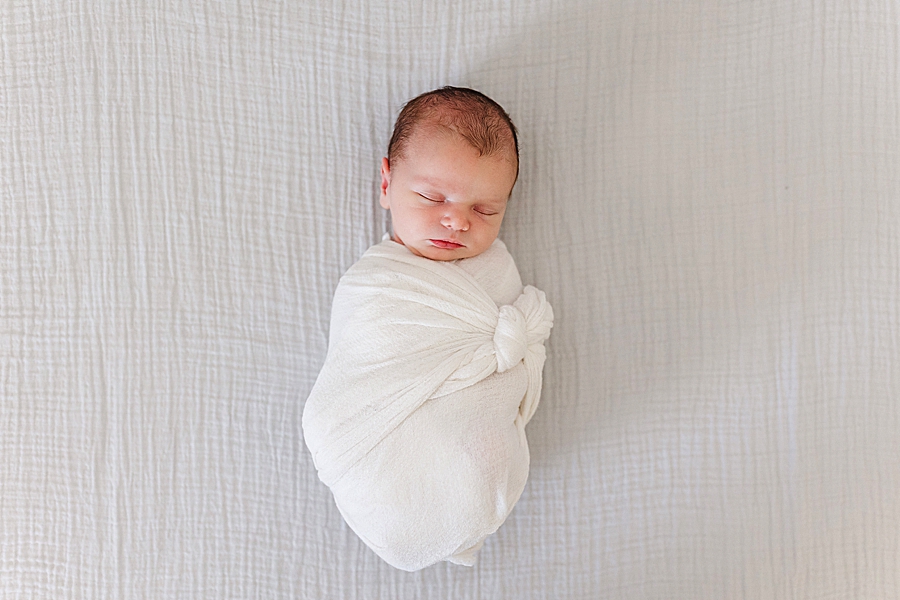 swaddled baby cleveland newborn session