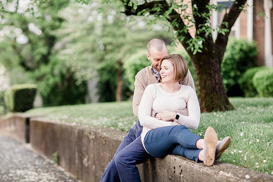 Stone wall at this Somerset, KY session by Knoxville Wedding Photographer, Amanda May Photos.