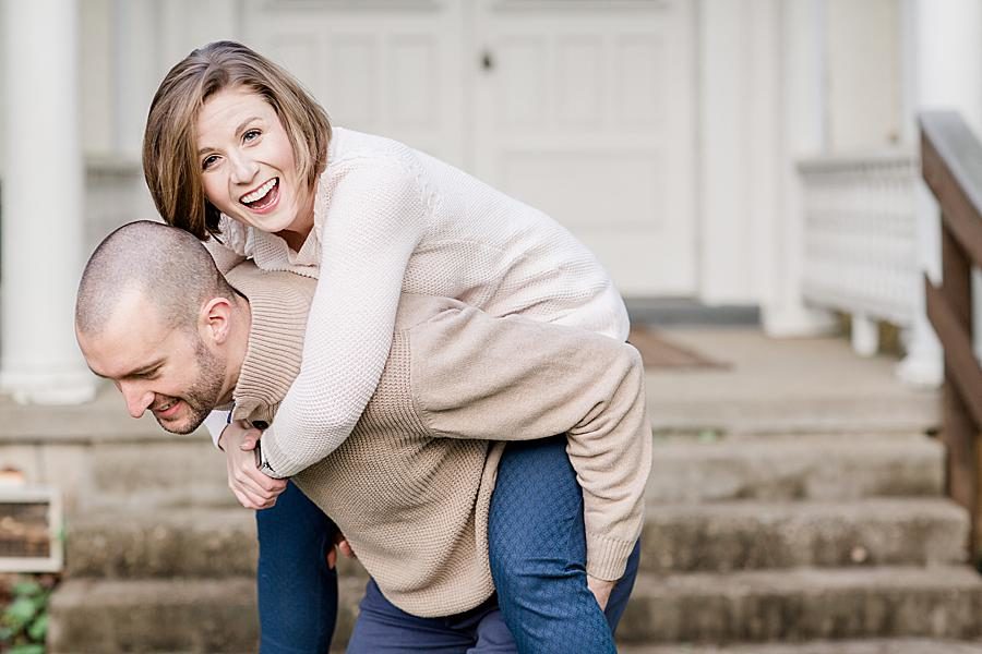 Piggyback at this Somerset, KY session by Knoxville Wedding Photographer, Amanda May Photos.
