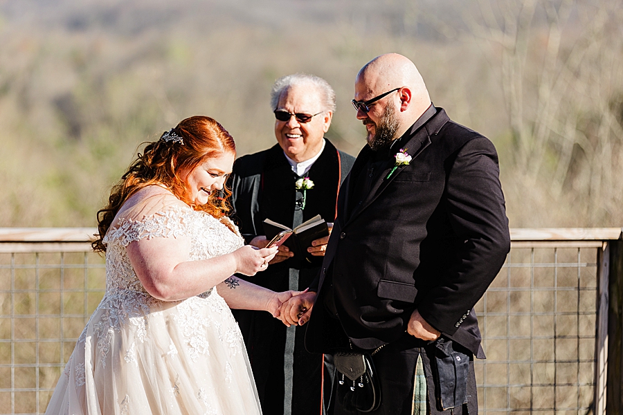 reading vows at dreammore resort wedding