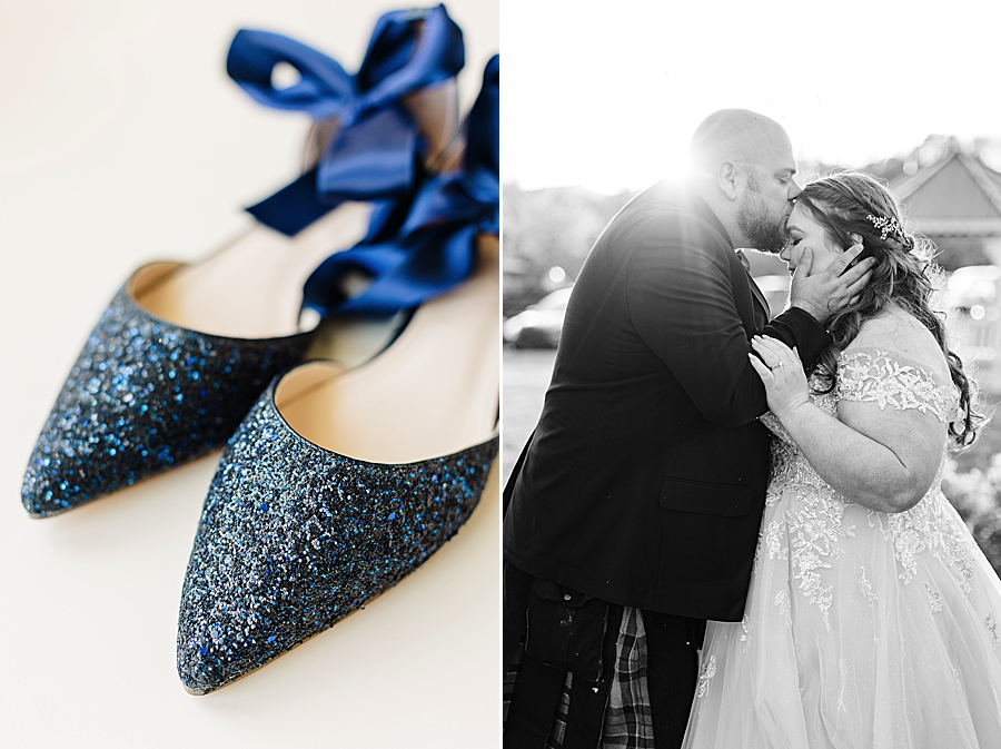 glitter bridal shoes at dreammore resort wedding
