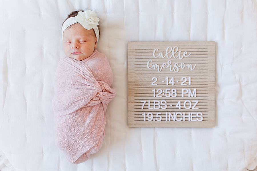 name letterboard dreamy newborn session