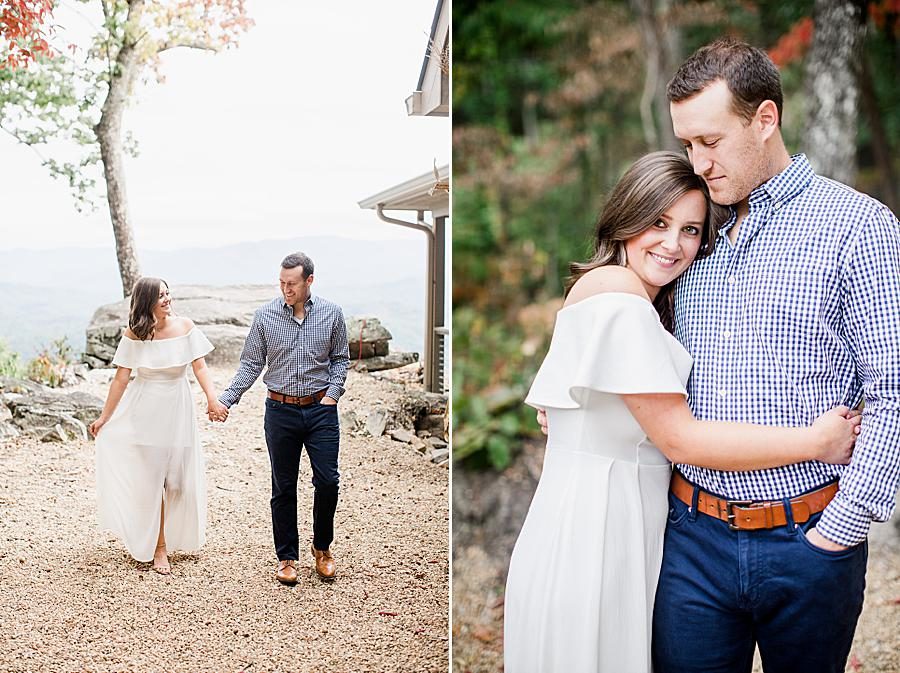 Holding hands at this Eagle Rock engagement by Knoxville Wedding Photographer, Amanda May Photos.