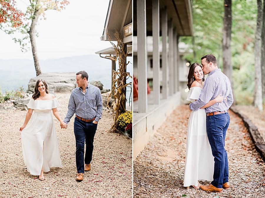 Front porch at this Eagle Rock engagement by Knoxville Wedding Photographer, Amanda May Photos.