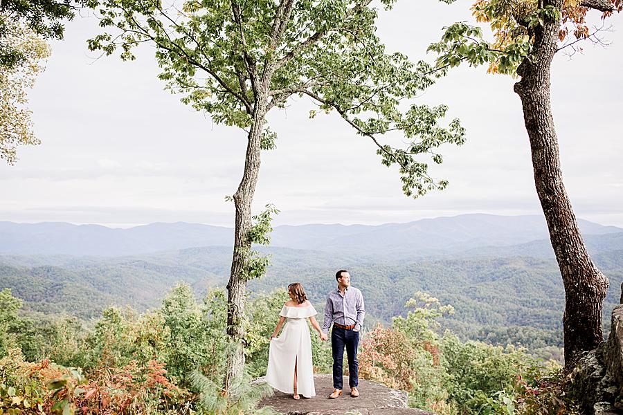 Looking away at this Eagle Rock engagement by Knoxville Wedding Photographer, Amanda May Photos.