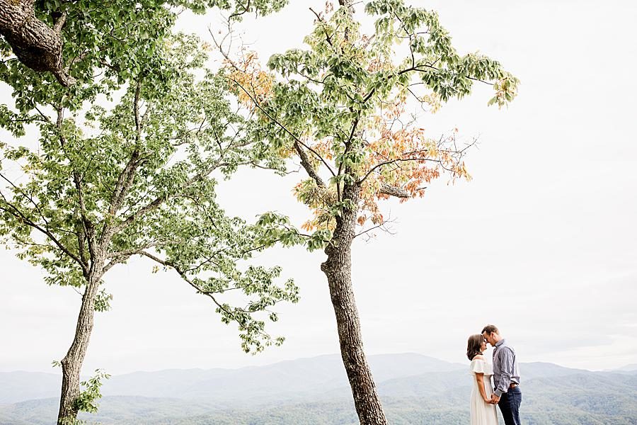Smoky mountains at this Eagle Rock engagement by Knoxville Wedding Photographer, Amanda May Photos.
