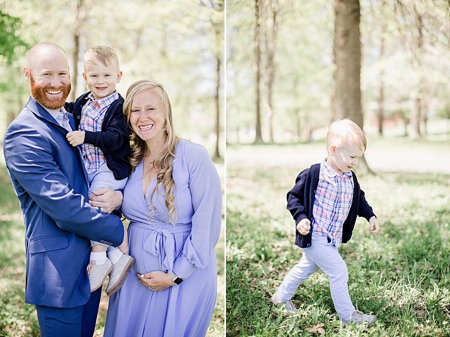 Maternity pose at this Easter 2019 by Knoxville Wedding Photographer, Amanda May Photos.