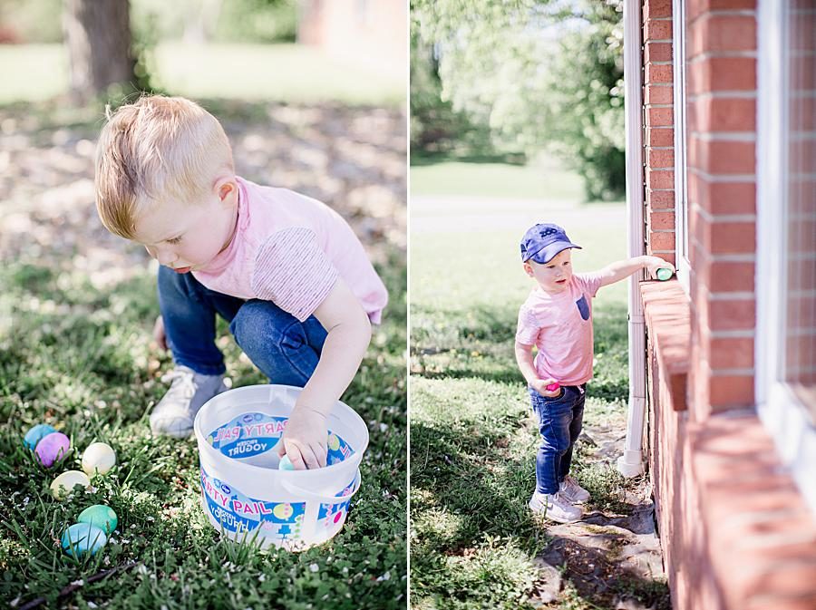 Egg basket at this Easter 2019 by Knoxville Wedding Photographer, Amanda May Photos.
