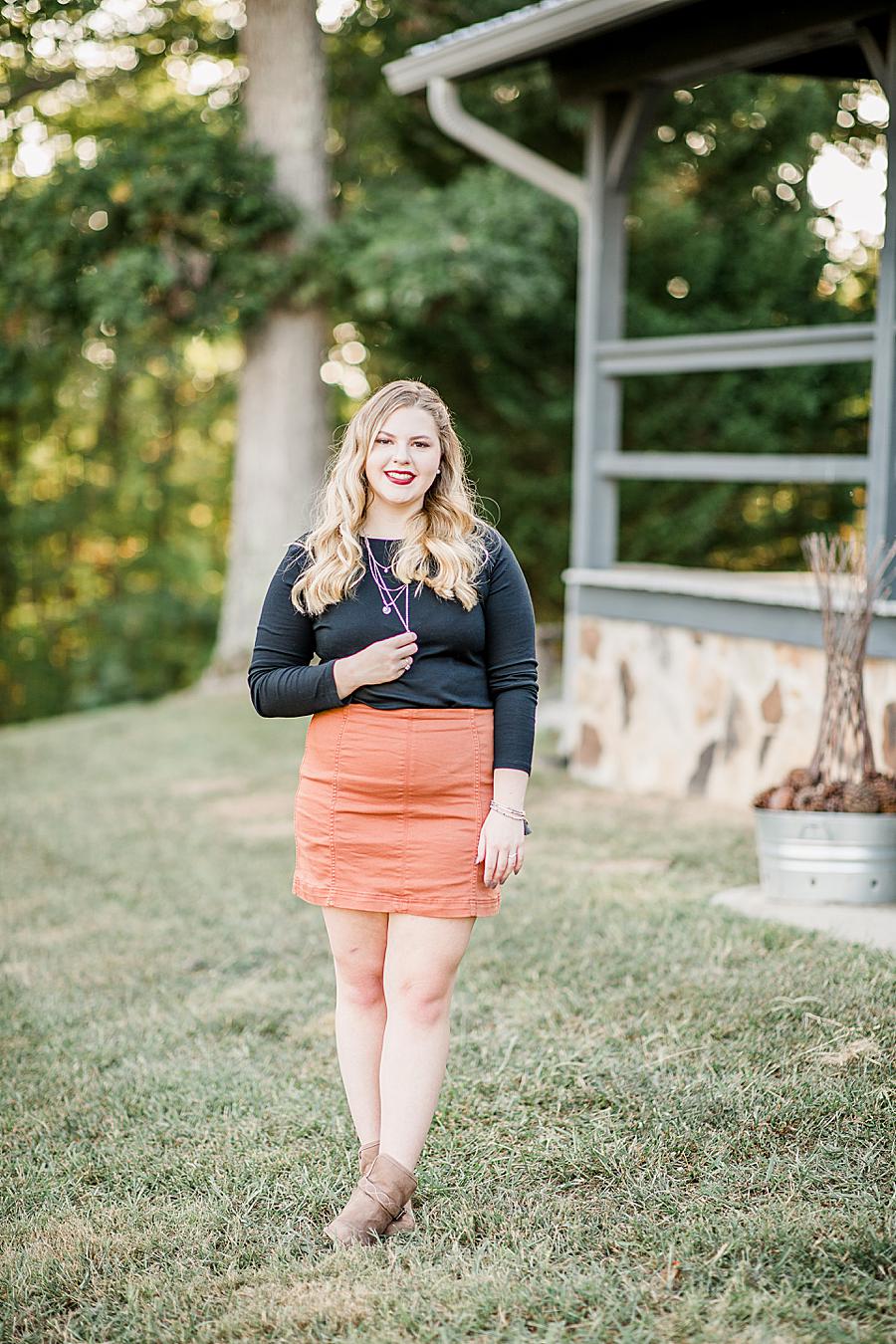 Black top at this Estate of Grace senior session by Knoxville Wedding Photographer, Amanda May Photos.