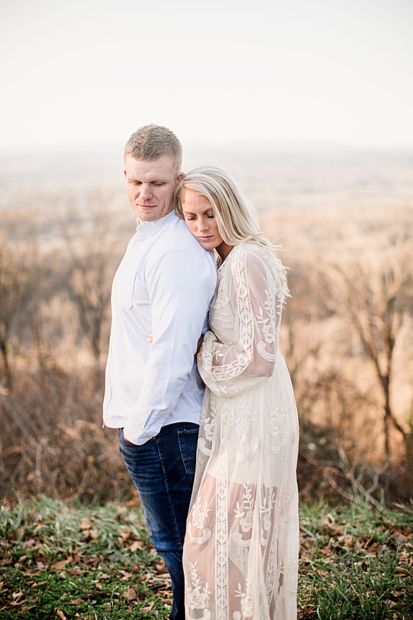 golden hour at foothills parkway engagement
