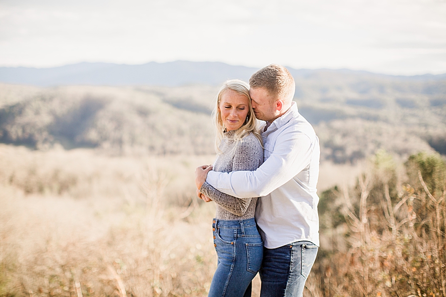 hug from behind at foothills parkway engagement