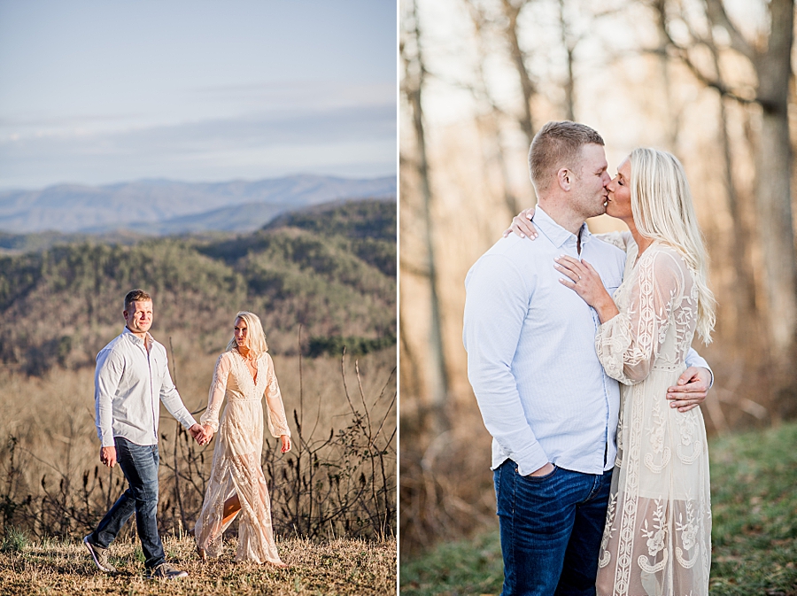 smoky mountains at foothills parkway engagement