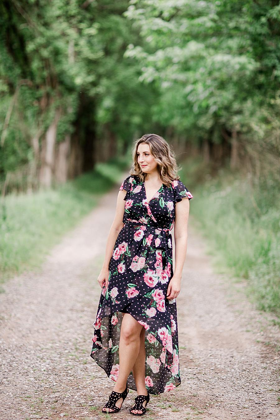 High low dress at this Forks of the River Senior session by Knoxville Wedding Photographer, Amanda May Photos.