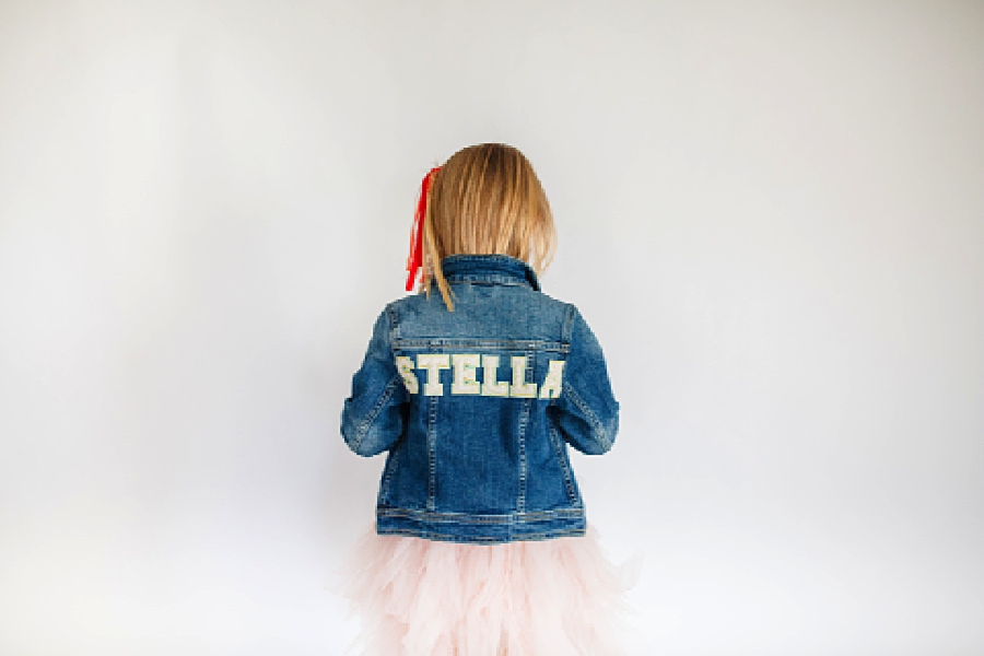 personalized jacket at girl party