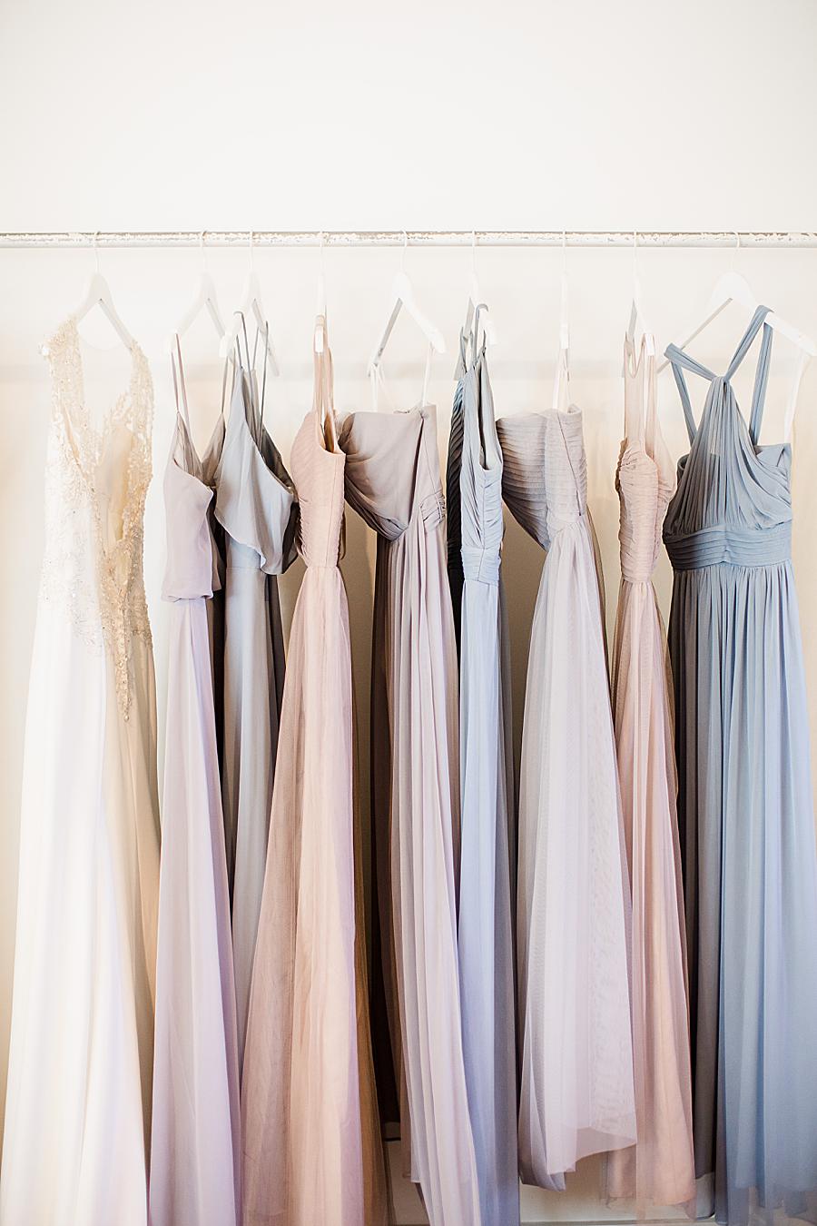 Bridesmaid dresses at this Graystone Quarry wedding by Knoxville Wedding Photographer, Amanda May Photos.