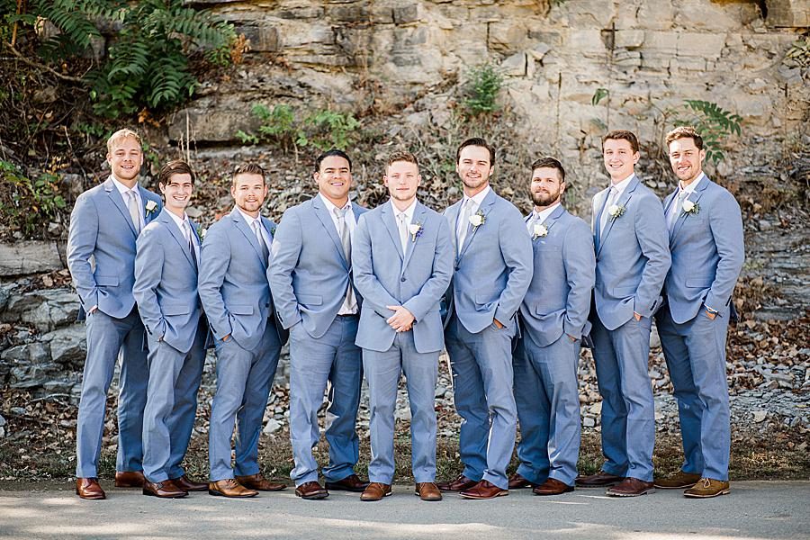 Groomsmen at this Graystone Quarry wedding by Knoxville Wedding Photographer, Amanda May Photos.