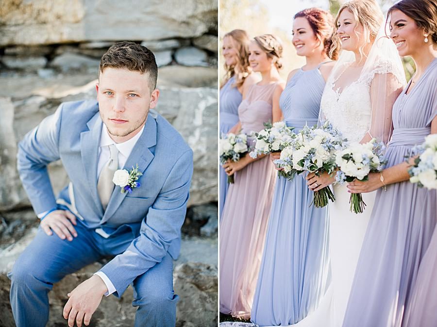 The groom at this Graystone Quarry wedding by Knoxville Wedding Photographer, Amanda May Photos.