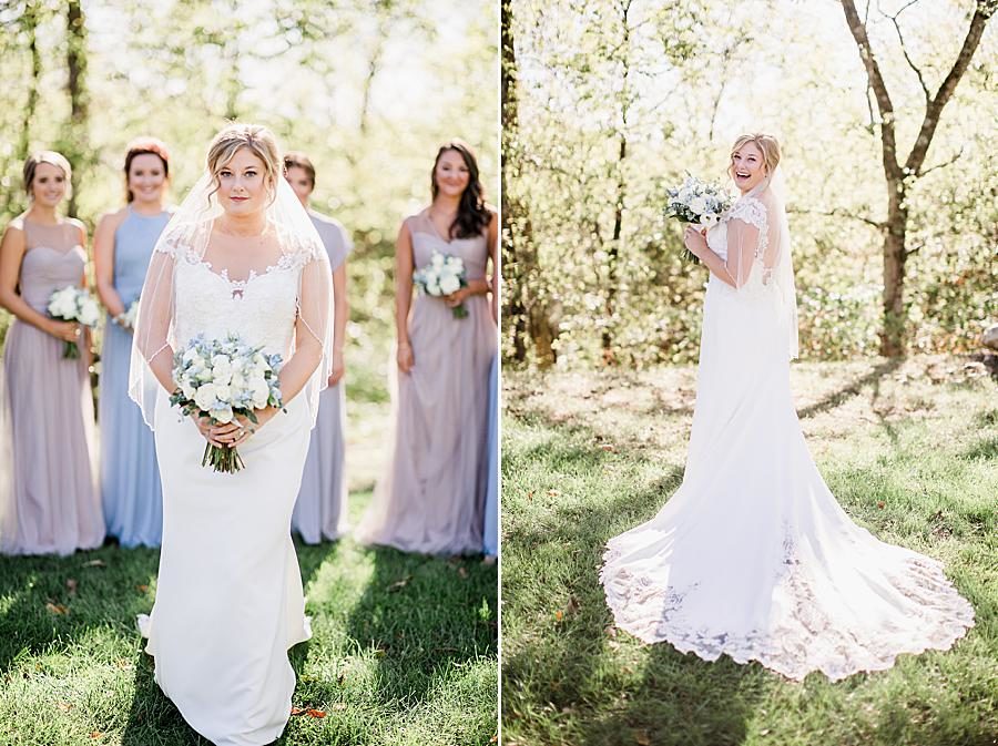 Bride laughing at this Graystone Quarry wedding by Knoxville Wedding Photographer, Amanda May Photos.