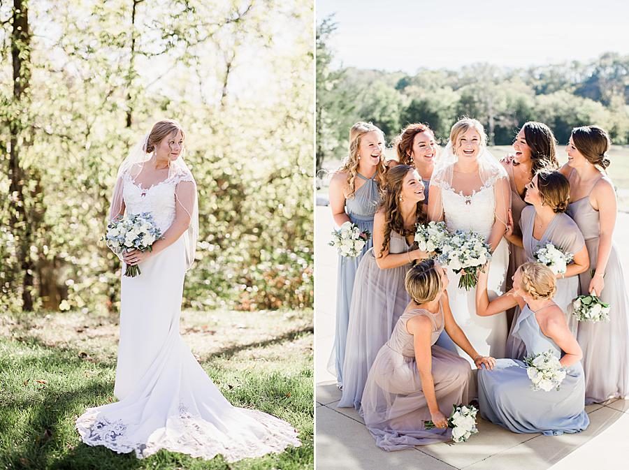 Looking over shoulder at this Graystone Quarry wedding by Knoxville Wedding Photographer, Amanda May Photos.
