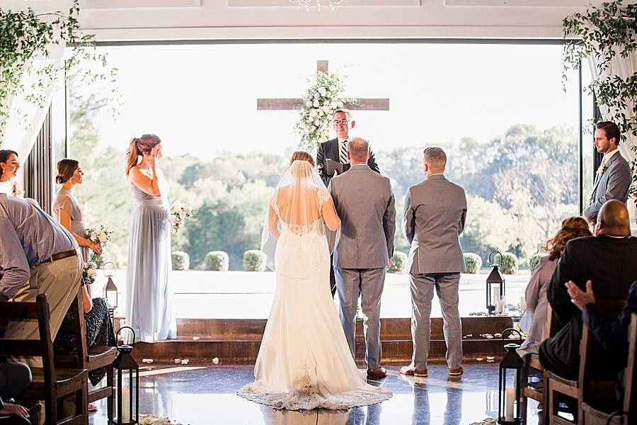Ceremony at this Graystone Quarry wedding by Knoxville Wedding Photographer, Amanda May Photos.