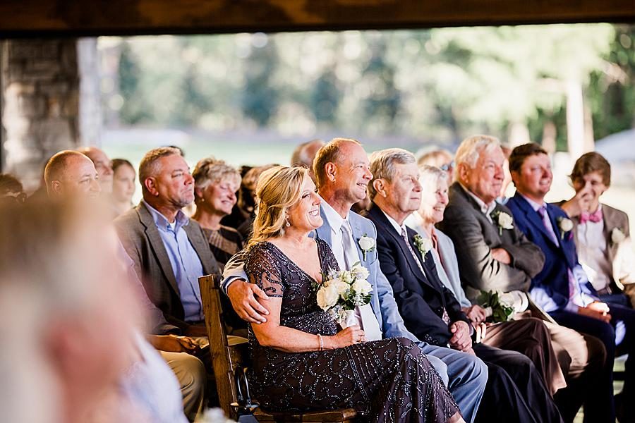 Happy parents at this Graystone Quarry wedding by Knoxville Wedding Photographer, Amanda May Photos.
