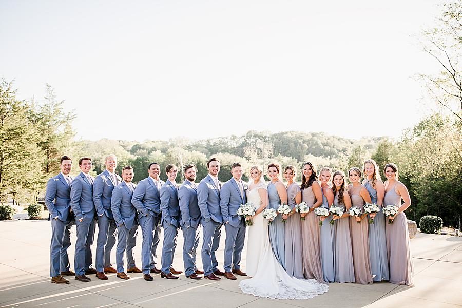 Wedding party at this Graystone Quarry wedding by Knoxville Wedding Photographer, Amanda May Photos.