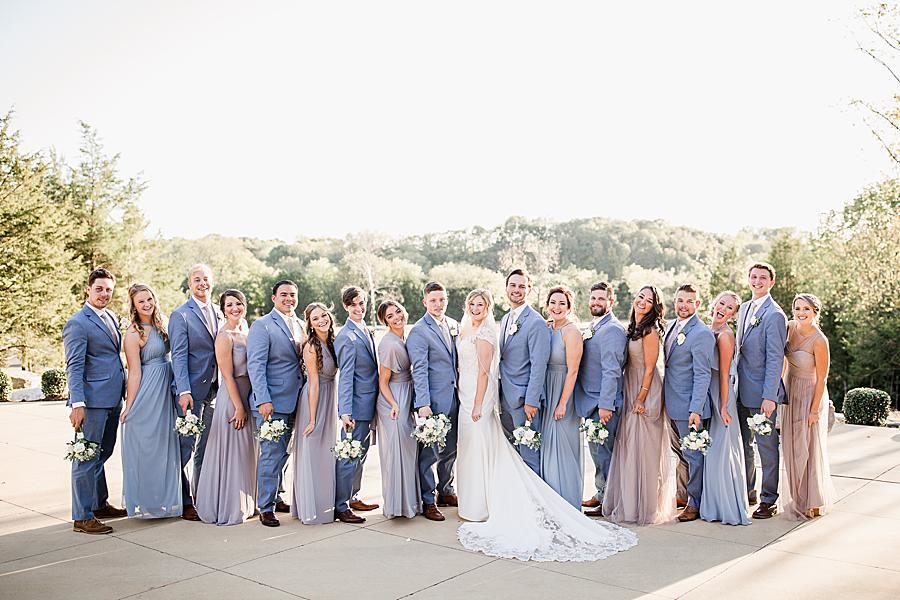 Bridal party at this Graystone Quarry wedding by Knoxville Wedding Photographer, Amanda May Photos.