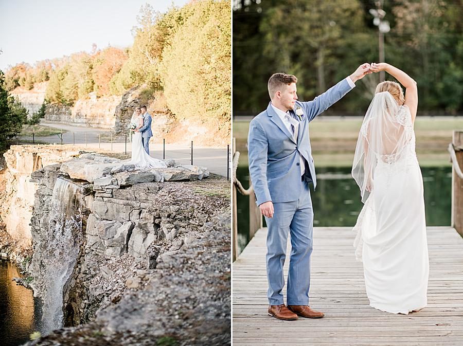 Twirling at this Graystone Quarry wedding by Knoxville Wedding Photographer, Amanda May Photos.