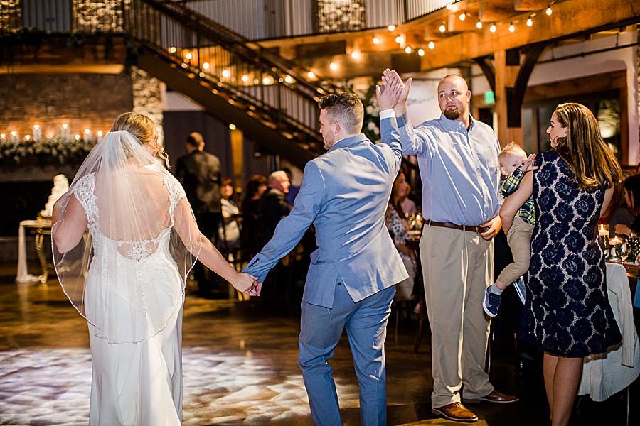 Entering reception by Knoxville Wedding Photographer, Amanda May Photos.