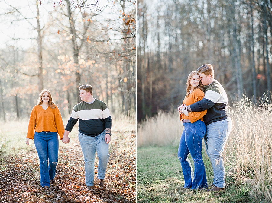 striped sweater at heartland meadows engagement