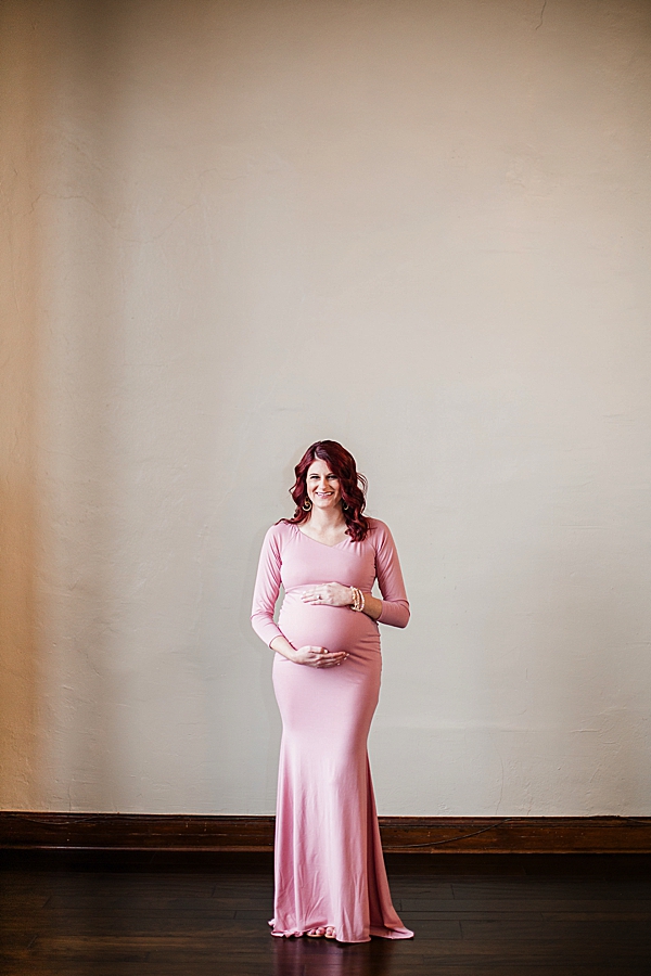 pink maternity dress at holston hills country club maternity