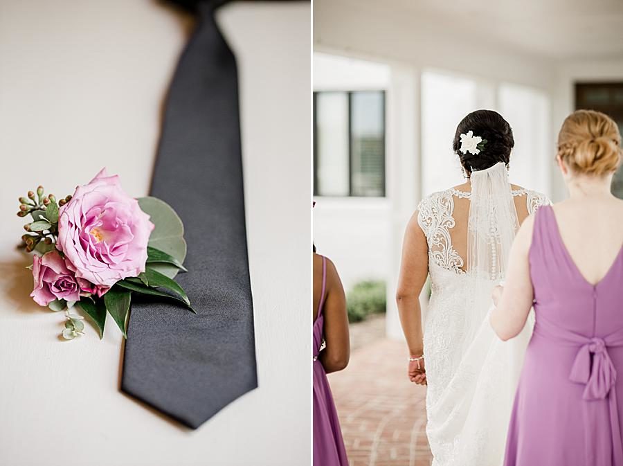 Pink flower at this Holston Hills Country Club wedding by Knoxville Wedding Photographer, Amanda May Photos.