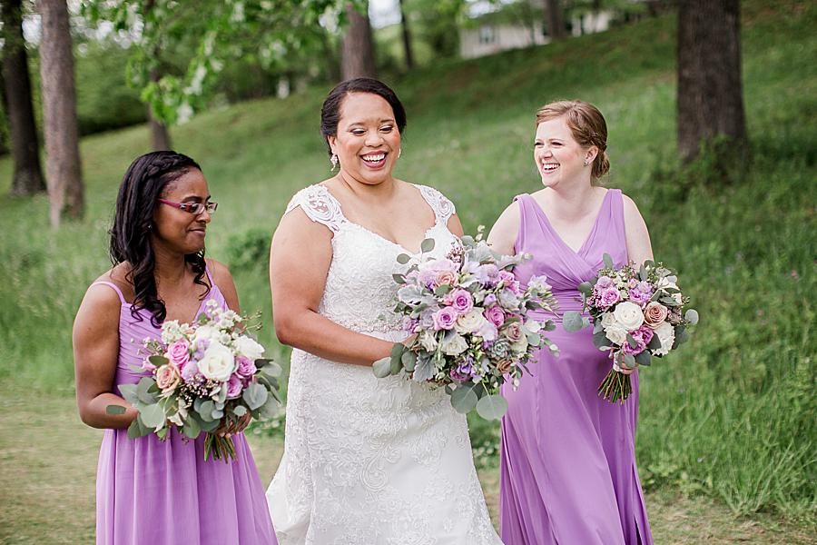 Purple accents at this Holston Hills Country Club wedding by Knoxville Wedding Photographer, Amanda May Photos.