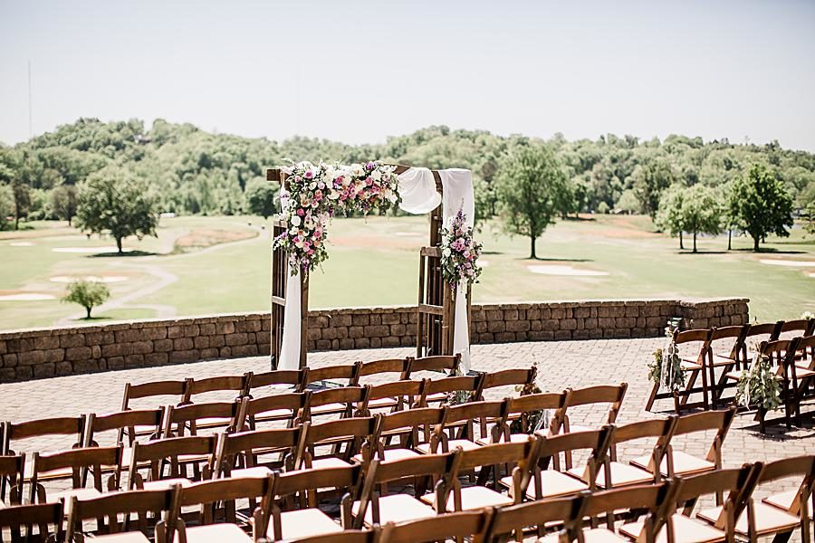 Ceremony at this Holston Hills Country Club wedding by Knoxville Wedding Photographer, Amanda May Photos.