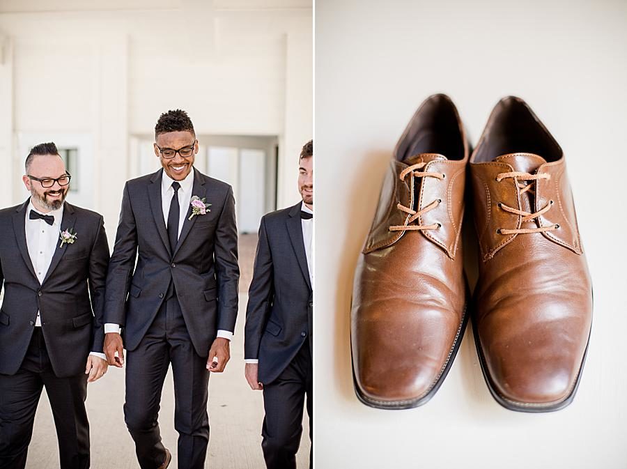Brown shoes at this Holston Hills Country Club wedding by Knoxville Wedding Photographer, Amanda May Photos.