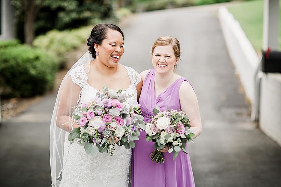 Smiling at this Holston Hills Country Club wedding by Knoxville Wedding Photographer, Amanda May Photos.