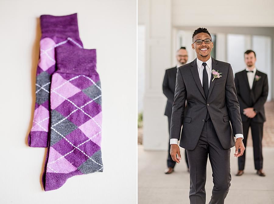 Purple argyle at this Holston Hills Country Club wedding by Knoxville Wedding Photographer, Amanda May Photos.
