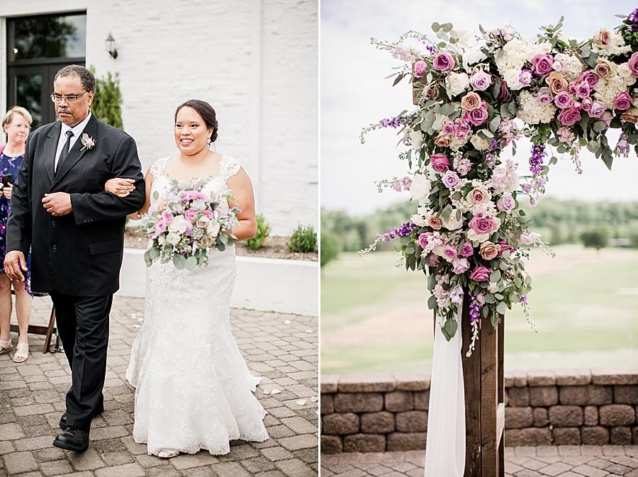 Flower arbor at this Holston Hills Country Club wedding by Knoxville Wedding Photographer, Amanda May Photos.