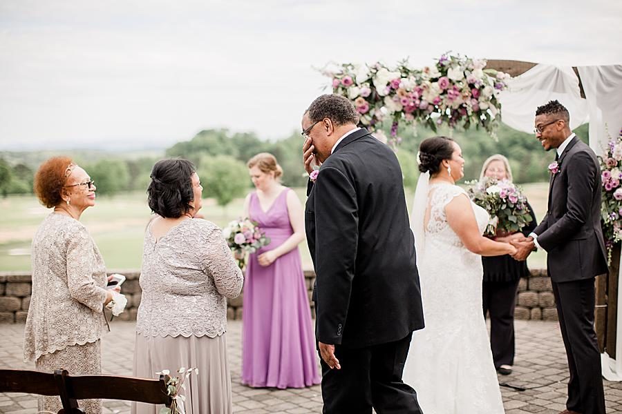 Emotional at this Holston Hills Country Club wedding by Knoxville Wedding Photographer, Amanda May Photos.