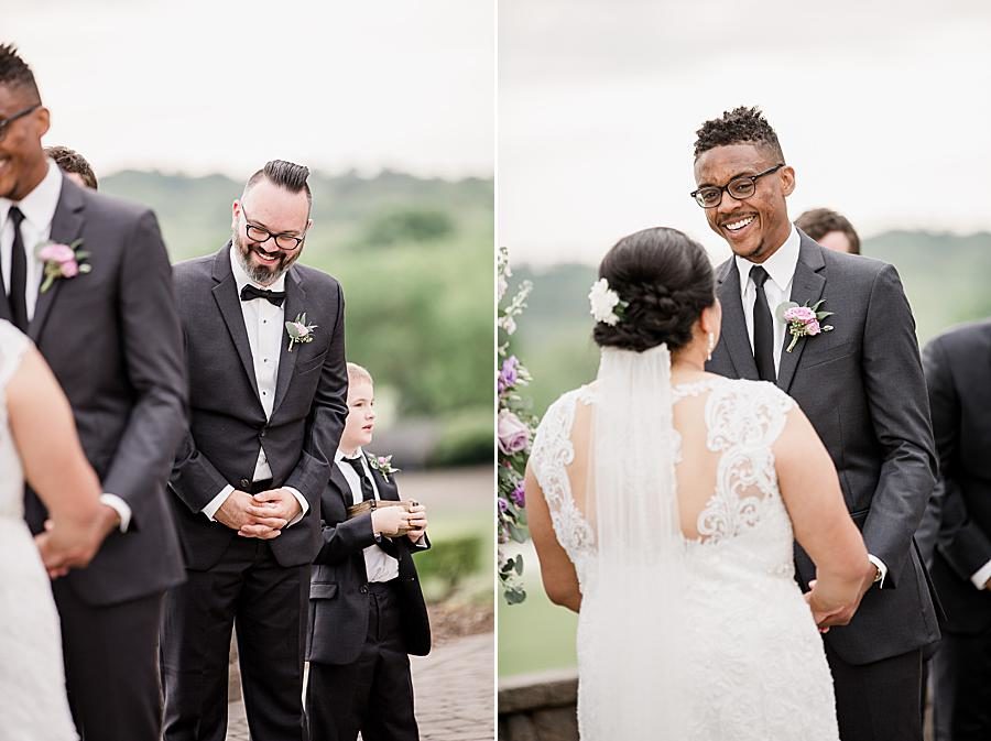 Black rimmed glasses at this Holston Hills Country Club wedding by Knoxville Wedding Photographer, Amanda May Photos.
