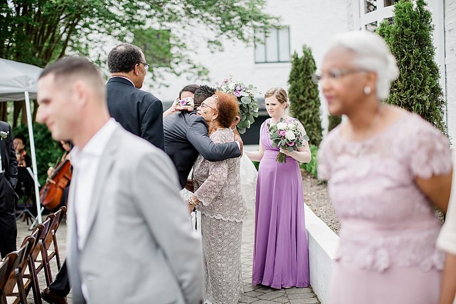 Greeting guests at this Holston Hills Country Club wedding by Knoxville Wedding Photographer, Amanda May Photos.