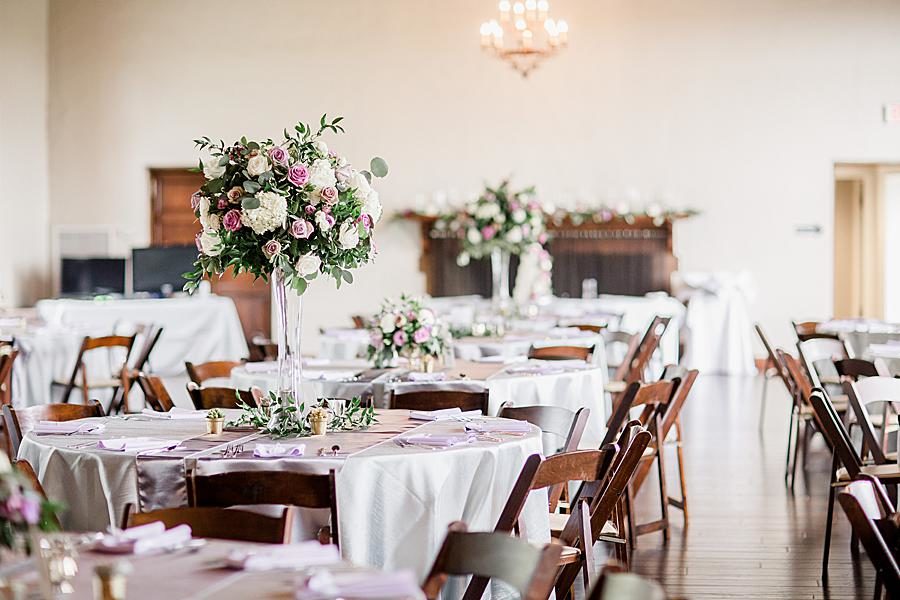 Reception decor at this Holston Hills Country Club wedding by Knoxville Wedding Photographer, Amanda May Photos.