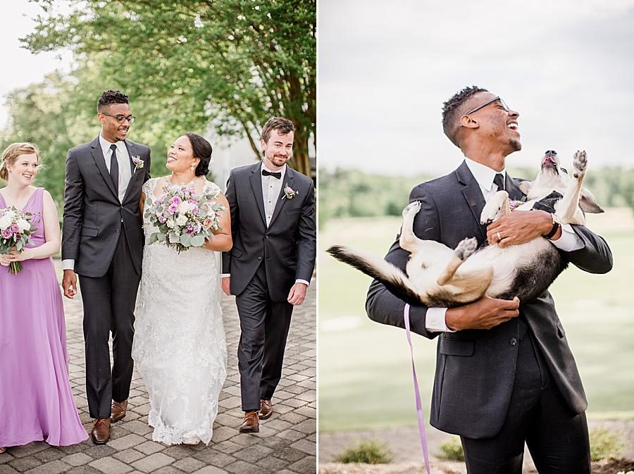 Dogs at this Holston Hills Country Club wedding by Knoxville Wedding Photographer, Amanda May Photos.
