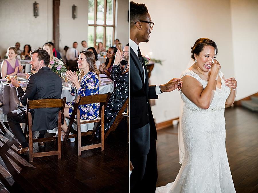 Guests at this Holston Hills Country Club wedding by Knoxville Wedding Photographer, Amanda May Photos.