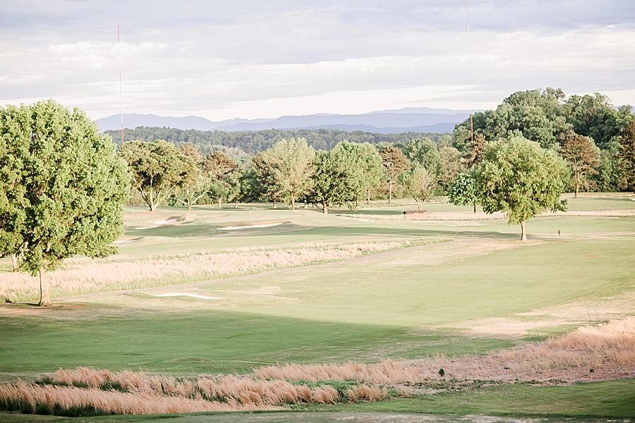 Golf course at this Holston Hills Country Club wedding by Knoxville Wedding Photographer, Amanda May Photos.