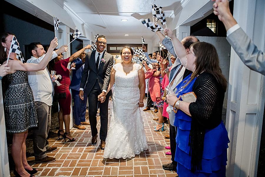 Formal exit at this Holston Hills Country Club wedding by Knoxville Wedding Photographer, Amanda May Photos.
