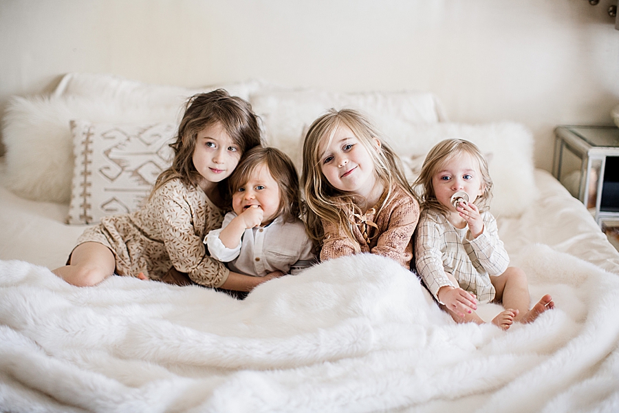 kids in bed at home lifestyle