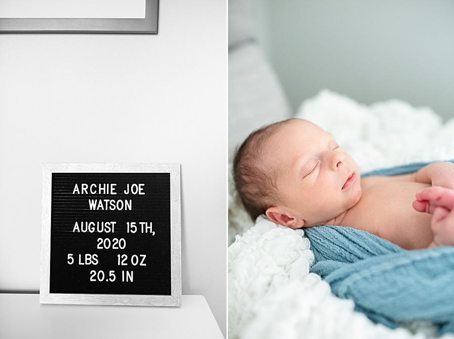 newborn letterboard sign