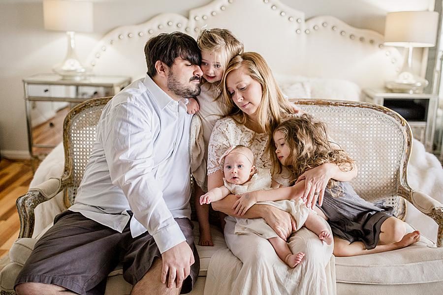 The whole family at this Knoxville Lifestyle by Knoxville Wedding Photographer, Amanda May Photos.