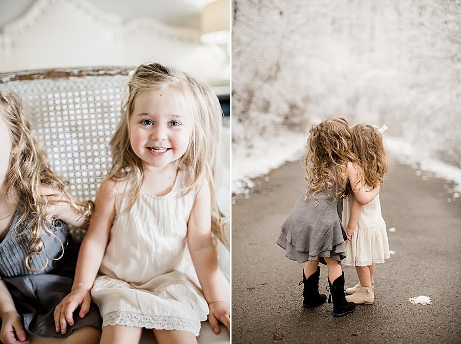 Playing in the snow at this Knoxville Lifestyle by Knoxville Wedding Photographer, Amanda May Photos.